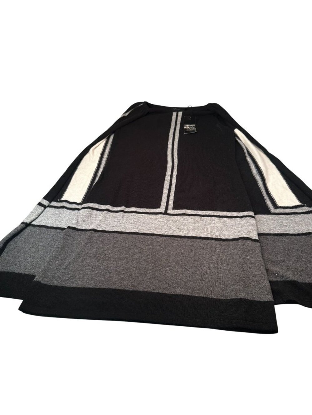 Vertigo Claudia Cape Knit Sweater Dress Womens Pullover Lambswool Mini Stripe